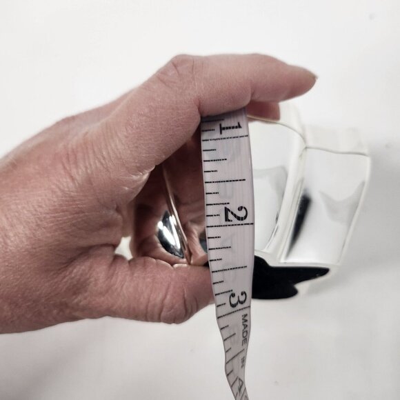 VTG Mirrored Silver Tone Metal Flower Jewelry Box Lidded For You Ease Only Inc - Picture 10 of 10